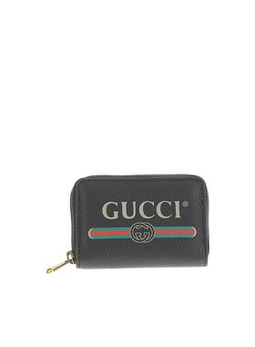 GUCCI 男士钱包 4963190GCAT8163 SS2021 黑色 logo印花钱包