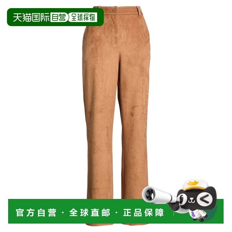 香港直邮moschino 女士 休闲长裤 brown棕色 舒适时尚裤子喇叭裤