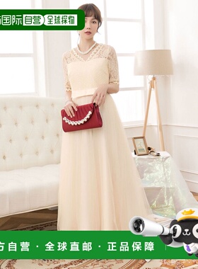 日本直邮日本直邮DRESS+ cy88136 Dress Plus 蕾丝薄纱长款连衣裙