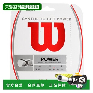 日本直邮Wilson 硬式网球拍线 SYNTHETIC GUT POWER 16 黄色 [WR8