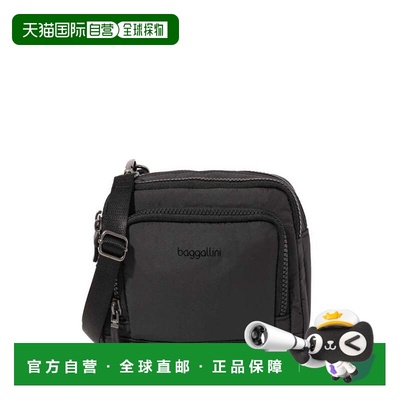 自营baggallini Trifecta RFID Wallet Crossbody Bag - black pu