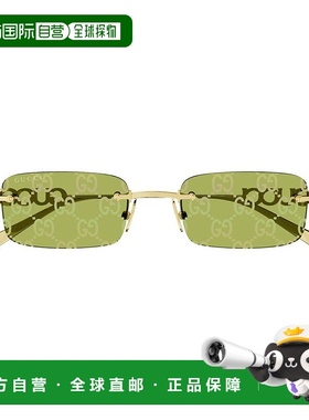 1h可退 香港直邮潮奢 Gucci 古驰 男士 Eyewear 矩形框太陽眼鏡 G