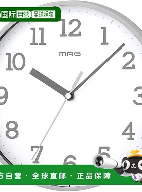 【日本直邮】MAG（饰品）壁挂钟 22.5cm 灰色W-808A GY-Z时尚
