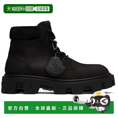 1h可退 香港直邮Moncler 盟可睐 男士 黑色 Peak City 踝靴 K209A