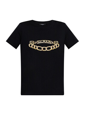香港直邮BALMAIN 女士T恤 FF1EF004GE97EAD AW2025 黑色