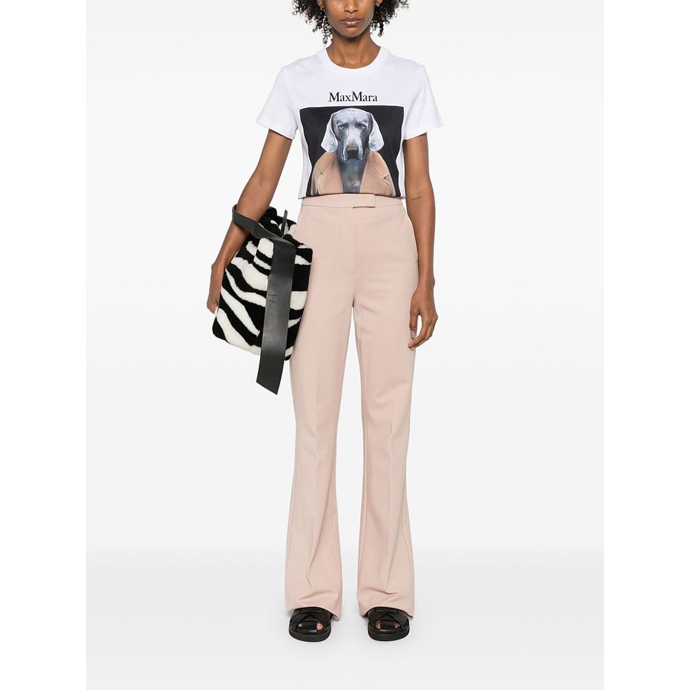 MaxMara 麦斯玛拉 女士 香粉色T恤 2421946071600016CIPRIA