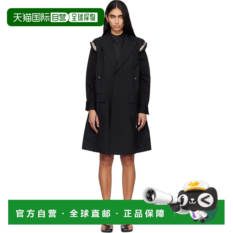 1h可退 香港直邮潮奢 Sacai 女士 黑色 Suiting 马甲 SCW325