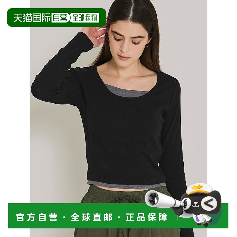 1h可退 日本直邮coca 内加绒层叠风格罗纹上衣