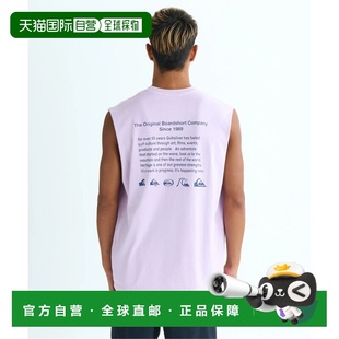 日本直邮Quiksilver 背部印花背心 男女同款 型 QSL 宽松版 1h可退