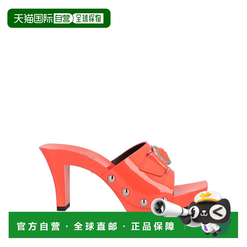 1h可退 香港直邮潮奢 Versace 范思哲 女士 凉鞋 orange橙色 舒适