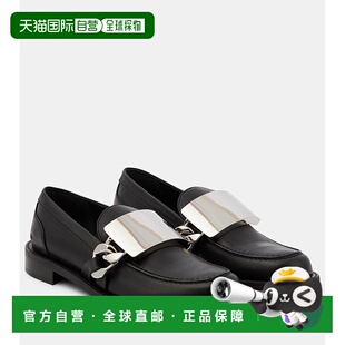 1h可退 香港直邮J.W. Anderson 女士 Gourmet 锁链皮质乐福鞋 001