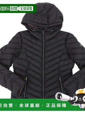 日本直邮Michael Kors 女士可收纳外套（双面穿）XS 码黑/棕色77B