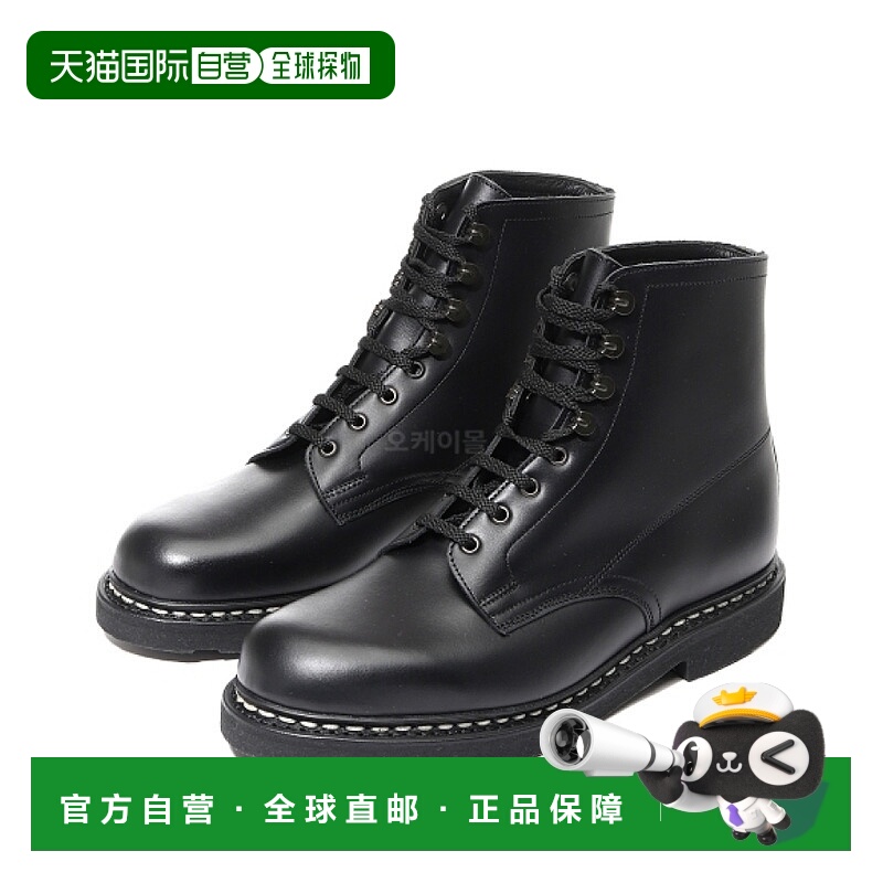 韩国直邮Paraboot休闲鞋男款黑色平底系带高帮马丁靴舒适时尚百搭