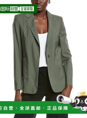 自营 Akris Punto羊毛混纺运动夹克-绿色 美国奥莱直发