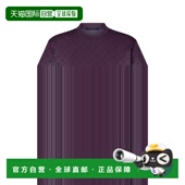 自营欧洲直邮LV路易威登 紫色羊毛老花图案T恤 Monogram男士