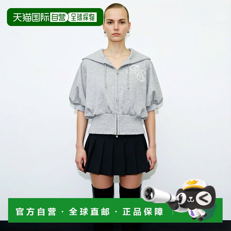 日本直邮NICE CLAUP 女士 短袖连帽衫 logo刺绣休闲百搭款 016106