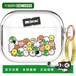 【日本直邮】elago AirPods3透明LINE FRIENDS保护壳带挂钩 minin
