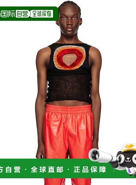 1h可退 香港直邮Marni 玛尼 男士 黑色镂空背心 GCMG0313Q0UFX322