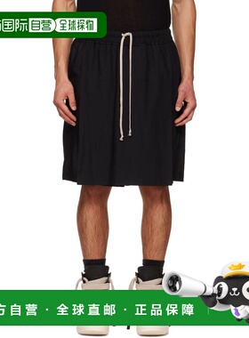 香港直邮rick owens 瑞克 欧文斯 男士 黑色 Temple Kilt 短裤 RU