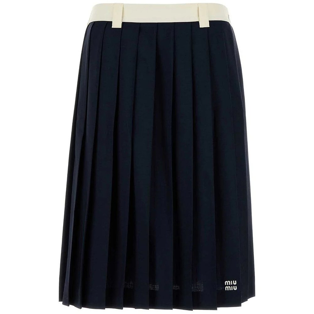 MIU MIU 女士半身裙 MG2052S23212I1F0124NAVY SS2025