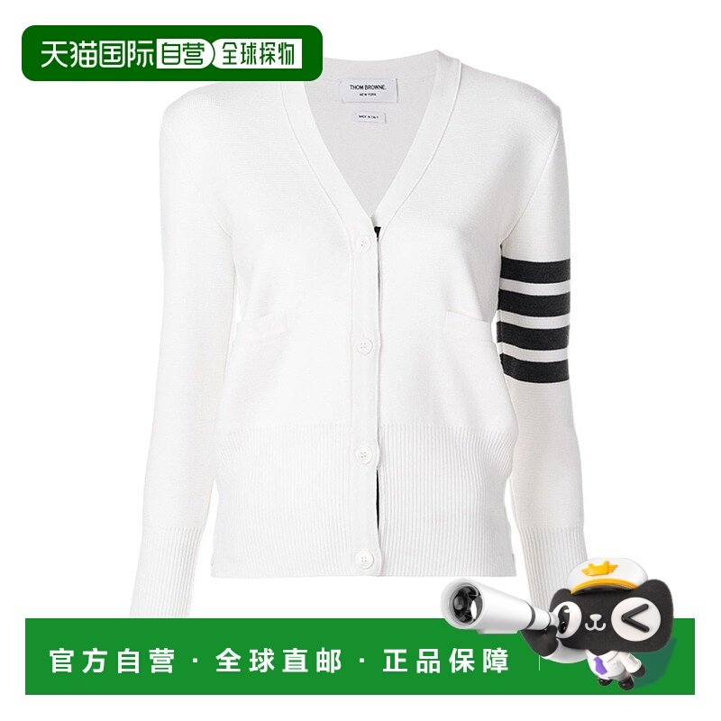 香港直邮Thom Browne 美利奴羊毛 V 领开衫 FKC207A00014条纹