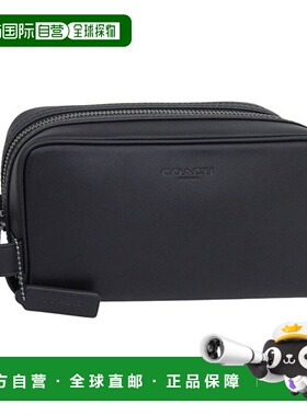 日本直邮Coach 包 男士第二包皮革 黑色 SM TR KT SMTH LTH CAT30