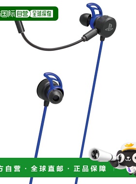 【日本直邮】Hori动漫3C周边PS4专用游戏耳机入耳式蓝色PS5操作