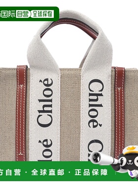 香港直邮CHLOÉ 女士手提包 C22AP237I2690U 时尚通勤亚麻皮革包 2