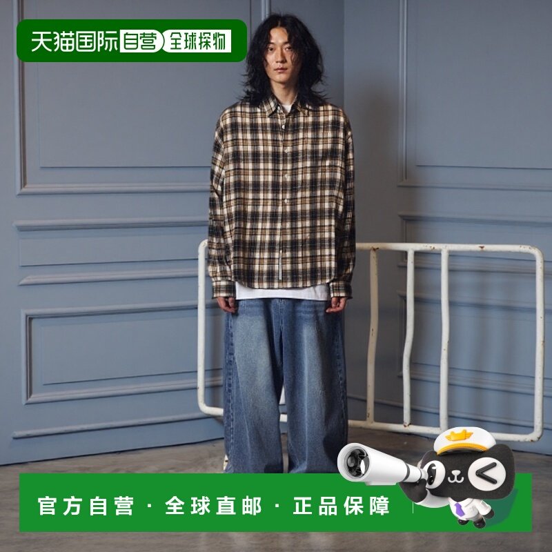 韩国直邮FILLUMINATE 公用男衬衫3244ST400585 Legible Check Shi