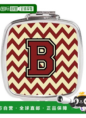 自营 Carolines Treasures CJ1061-BSCM 字母 B 雪佛龙栗色正品