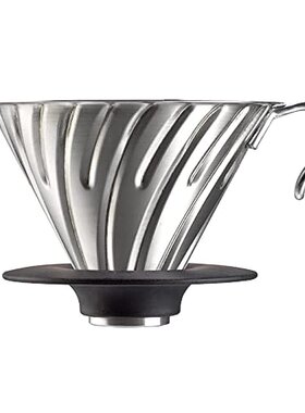 【日本直邮】HARIO玻璃王咖啡过滤器V60洗碗机对应银1-4杯VDMR-02