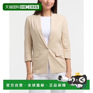 亚麻 定制亚麻混纺运动夹克 美国奥莱直发 Tracy女式 自营Ellen