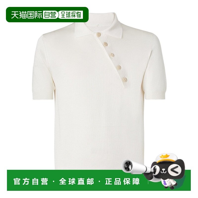 香港直邮FENDI 男士T恤 FZC360AU82F1BJD SS2025 白色 短袖POLO衫