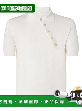 香港直邮FENDI 男士T恤 FZC360AU82F1BJD SS2025 白色 短袖POLO衫