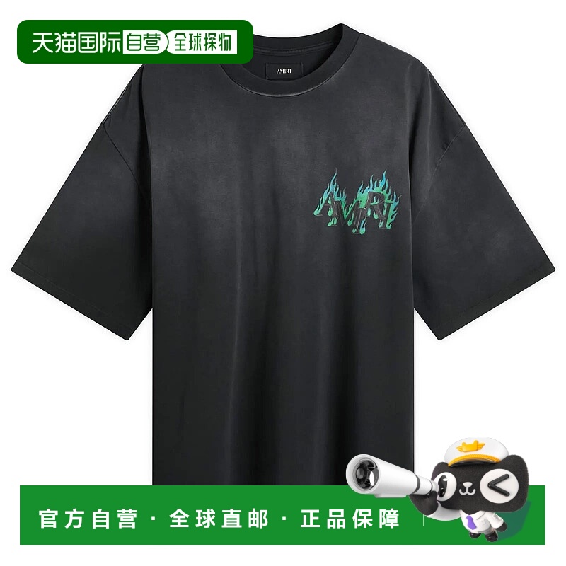 香港直邮AMIRI 男士 標誌火焰圓領T卹 AMTOJR1115