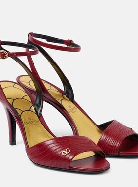 潮奢 Valentino 华伦天奴 女士 Ladycrush 85 皮质凉鞋