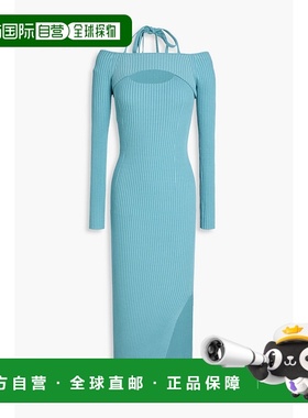 1h可退 香港直邮Simkhai 女士 露肩罗纹针织中长连衣裙 2231004KC