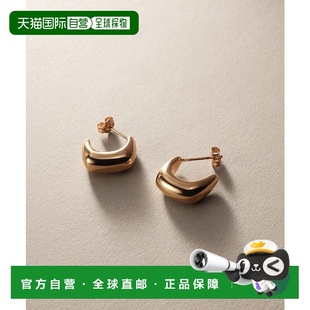 日潮跑腿COCOSHNIK K10 空心方形 Nuance 环状耳钉 405-76710耳饰