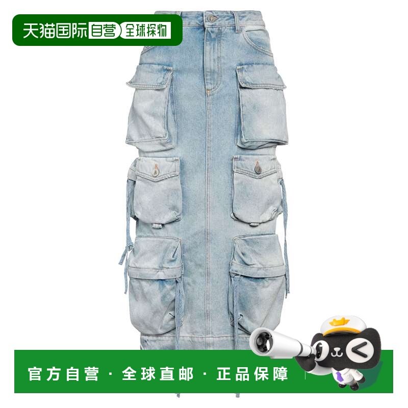 1h可退 香港直邮潮奢 The Attico 女士 牛仔半身裙 blue蓝色 舒适,女装/女士精品,半身裙,淘宝优惠券,粉丝福利购,淘宝优惠卷