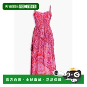 香港直邮FARM RIO 女士 1h可退 Loopy 佩斯利印花双绉中长连衣裙