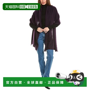 自营amicale cashmereAmicale羊绒条纹针织羊绒旅行包-紫色 美国