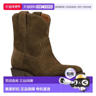 自营Frye Billy Suede Bootie - moss 美国奥莱直发女靴