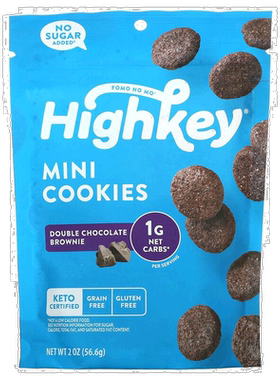 香港直邮HighKey,小饼干，双重巧克力蛋糕，2 盎司（56.6 克）