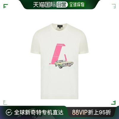 香港直邮EMPORIO ARMANI 男士米白色棉质短袖T恤 3L1T8P-1JW5Z-F1