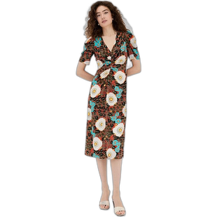 自营 Rhode 女士 Maci 连衣裙，猩红色光环绽放大号 - 猩红色光环