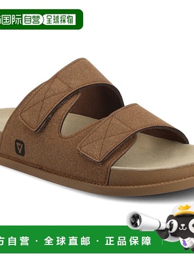 自营 vance co.Vance Orlando舒适可调节凉鞋滑带-栗色 美国奥莱