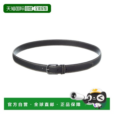 自营TOTEME Leather Belt - black 美国奥莱直发