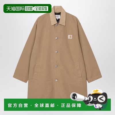 1h可退 香港直邮CARHARTT WIP 男士 WEBSTER 浅褐色棉质帆布大衣