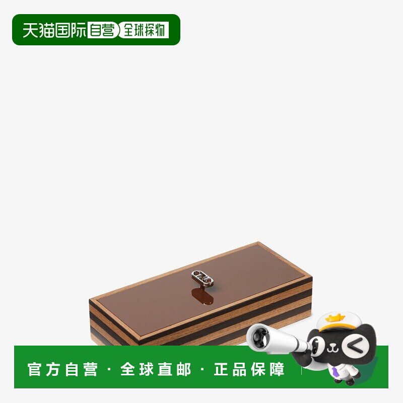 欧洲直邮FENDI/芬迪 家居饰品棕色木质方盒