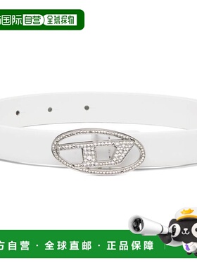 1h可退 香港直邮Diesel 迪赛 女士 白色 B-1DR Strass 20 腰带 X0